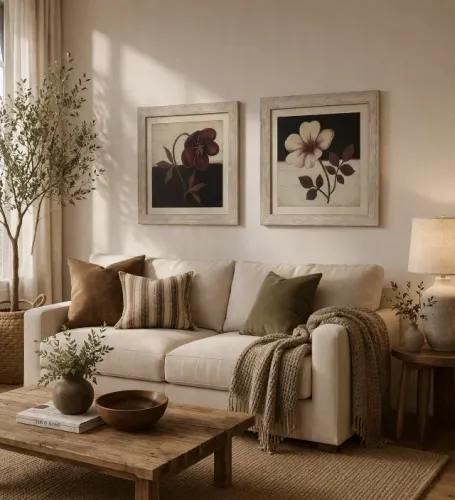Par de Quadros Regina Andrew - Design de Luxo - Com Moldura e Vidro