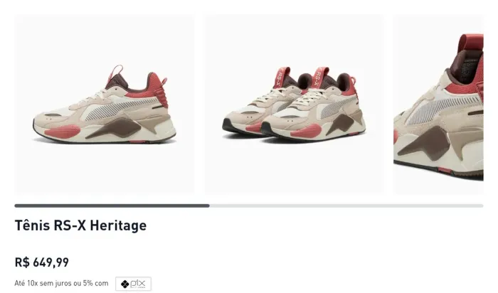 Tênis puma RSX - Heritege