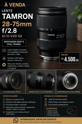 Lente Sony 28-75 Sony 2.8