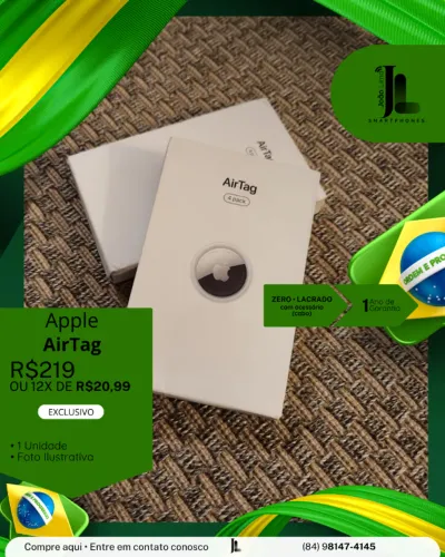 APPLE AIRTAG, (01 UNIDADE), LACRADO, EXCLUSIVO!