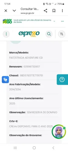 Fiat Strada Adventure1.8/ 1.8 Locker Flex CD 2014