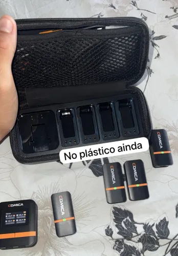 Microfone Sem Fio Vimo Q 04 Mic los Android Cameras Cor Preto