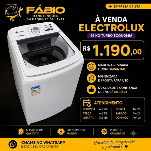 Máquina de Lavar Electrolux 14kg Revisada com Garantia