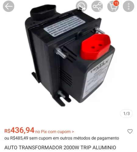 Transformador 5.000 VA novo na caixa