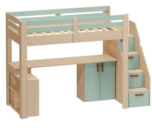 Cama Alta Infantil/Juvenil Multifuncional 
