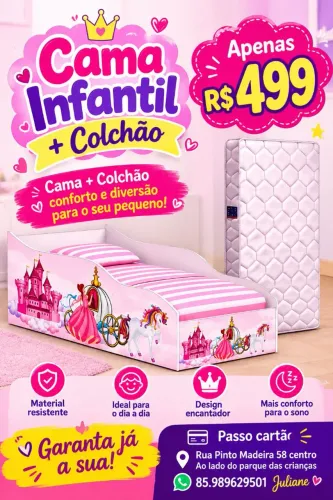 Cama infantis masculina e feminina