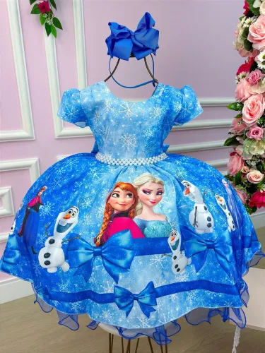 Vestido Temático Infantil Frozen