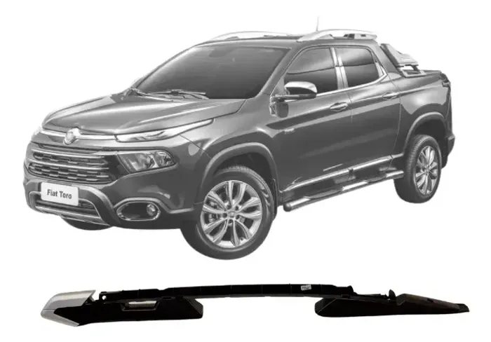 Barra Rack Teto Direito Prata Fiat Toro 2017-20