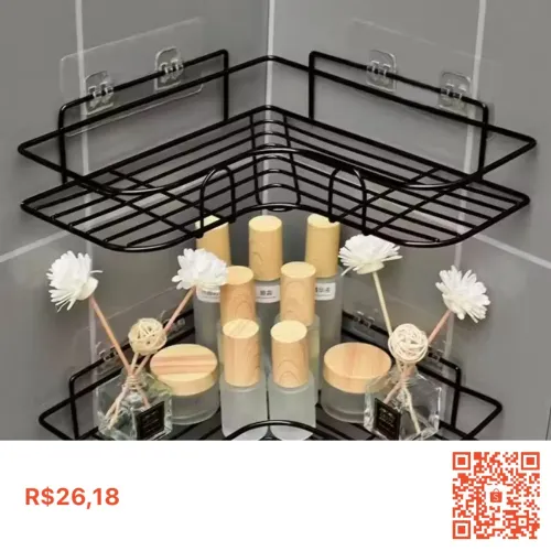 Kit para banheiro com suporte para fixar na parede 