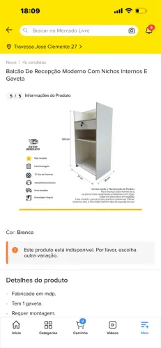Balcão pequeno