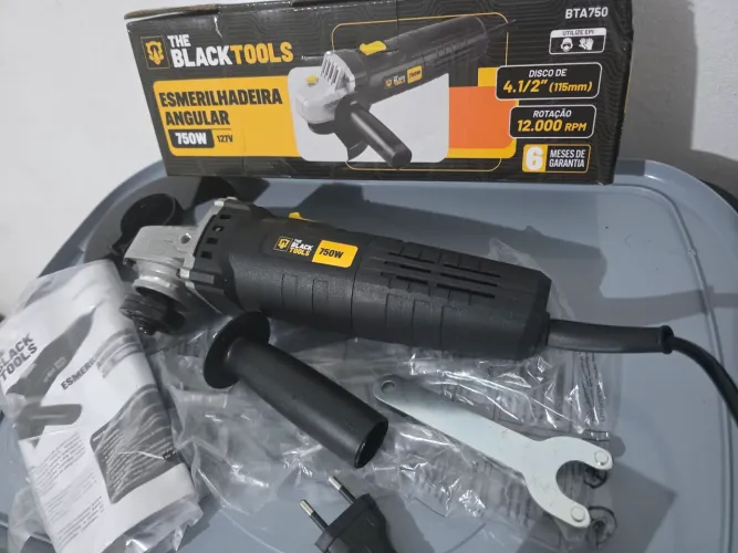 Esmerilhadeira Angular Profissional 4.1/2 Pol. 750w the Black tools