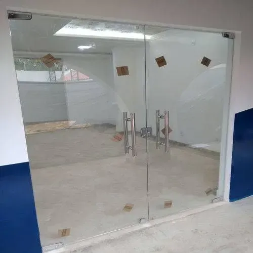 Porta de vidro blindex 10mm duas folhas COMPLETA de abrir nova 2,10x1,70 e não entrego