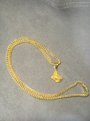 Cordão de Ouro com pepita- 42g - NOVO - Oportunidade