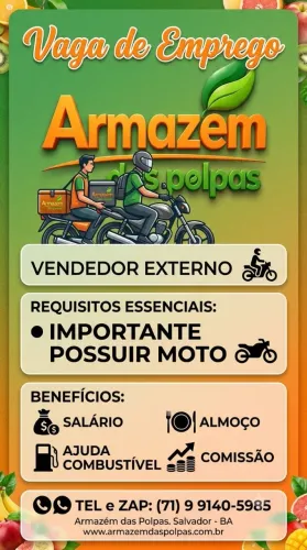 Vaga para vendedor externo