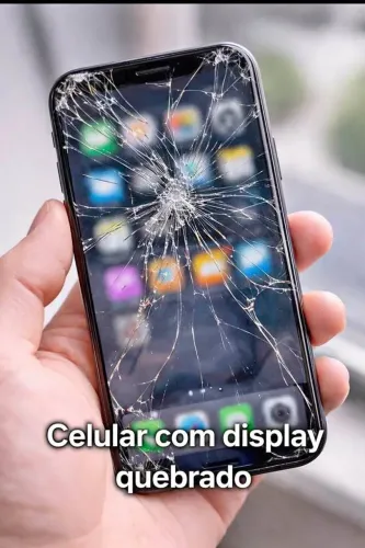 Celular com tela quebrada/bateria ruim, conector de carga ruim