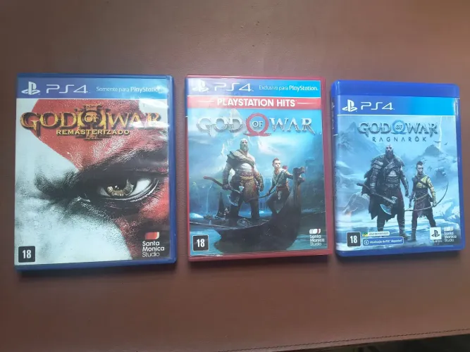 God of War 3, 4 e Ragnarök PS4