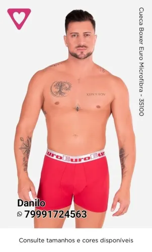 Cueca Boxer Euro Microfibra - Romance