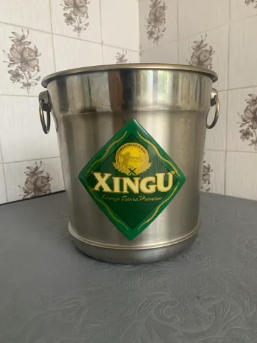 Balde de gelo em aço inox Xingu cervejaria