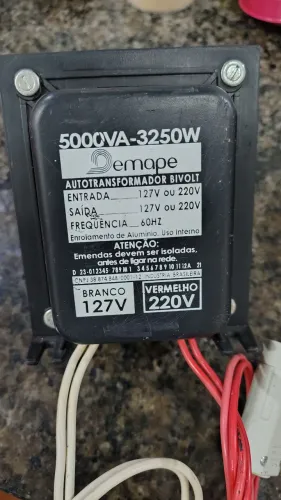 Transformador 5000VA novo sem uso r$ 250 em até 3x no cartão sem juros