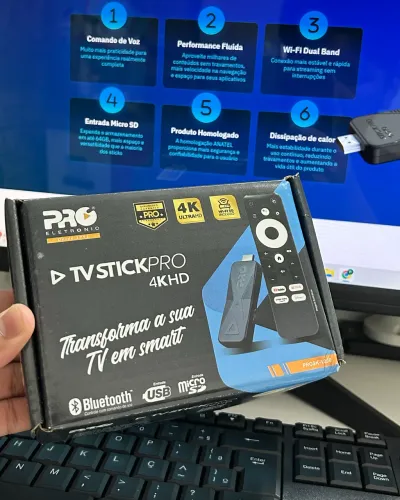 Tv Stick Pro 4K HD DualBand 2G e 5G Pro SK1000 - Promoção