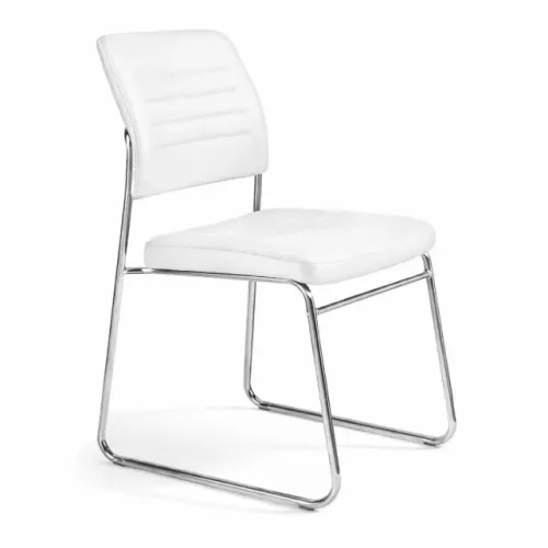 Cadeira Interlocutor Estofada Branca Conforto Premium Design Moderno 48106
