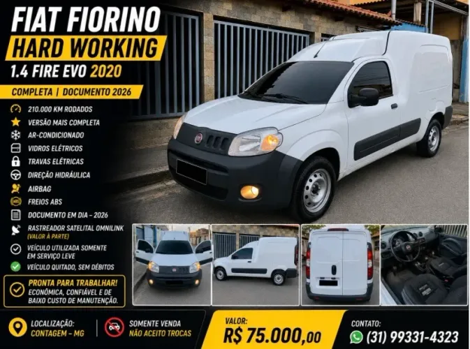 Fiat Fiorino Furgão Work. Hard 1.4 Flex 8V 2P 2021