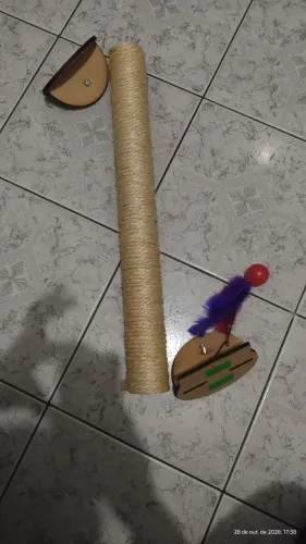Arranhador de parede para gatos sisal natural 6mm brinquedo anti estresse e sem ser usado