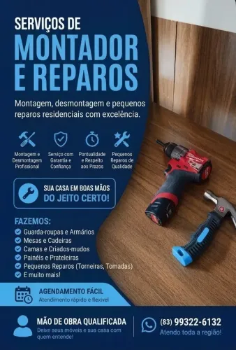 Montador de Móveis/Reparos Residencial