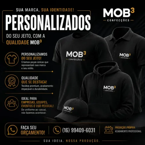 ? CAMISETAS PERSONALIZADAS | MOB³ CONFECÇÕES