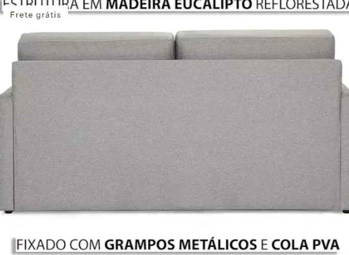 Sofá Cama Herval Versátil Queen 1,76M - Linho cinza:VALOR PROMOCIONAL AVISTA 1,150,00 REAI