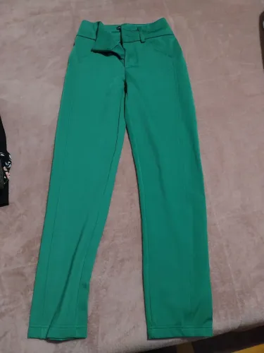Calça verde da lança perfume cintura média 