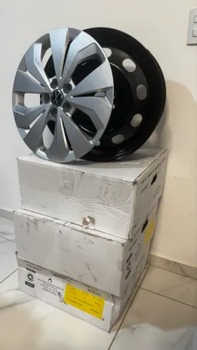 Aro de ferro + Calotas Volkswagen 