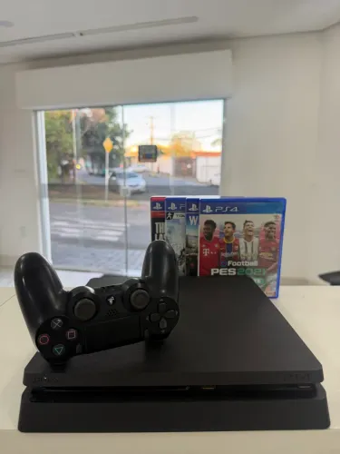 PS4 Fat 1TB Completo + 1 Controle + 4 Jogos - Pronto para Jogar