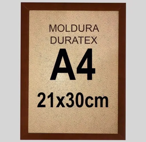 Kit Moldura Quadro Com Duratex A4 21x30cm