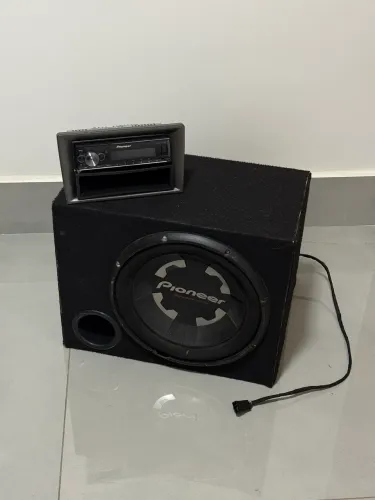 CONJUNTO CAIXA GRAVE+ RADIO PIONEER Original
