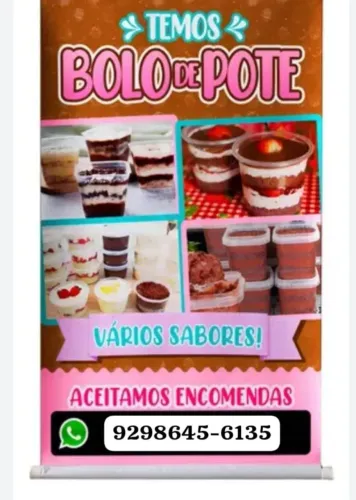 Bolo no pote 