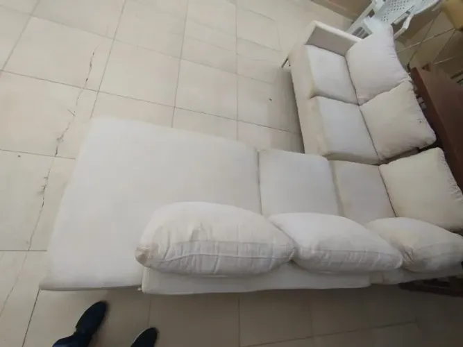 SOFA GRANDE DE 6 LIGARES EM LINHO TODO HIGIENIZADO EXCLENTE.PRODUTO