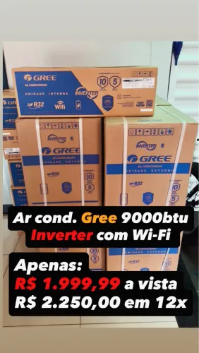 Ar condicionado Gree inverter 9000btu Wi-Fi lacrado 