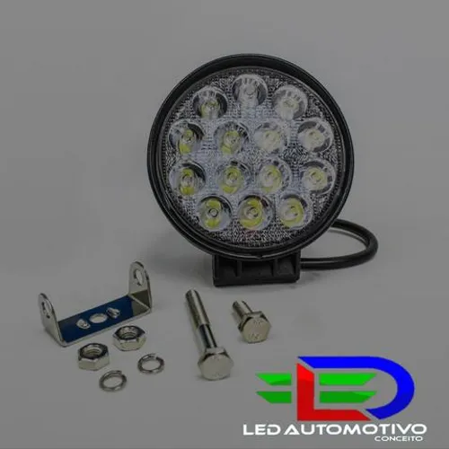 Farol de Led Redondo 42w 12v