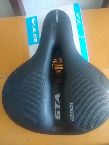 Banco Selim De Bicicleta Duas Molas Em Gel Largo Anatômico