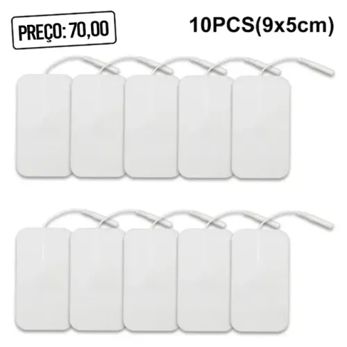 Kit Eletrodo Adesivo Fisioterapia (9x5 cm) - 10 Unidades.