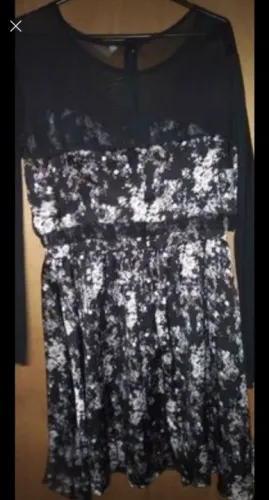 Vestido manga tule M