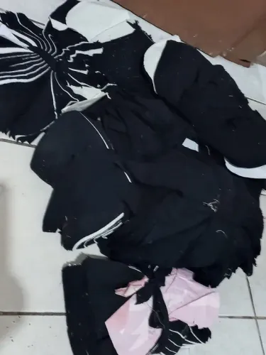 Retalhos preto para limpeza