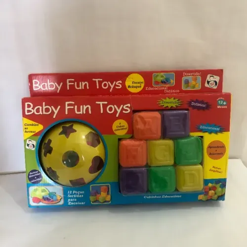 Brinquedo Didático Educativo Forma Geométrica Presente Bebe com 12 pcs sortidas
