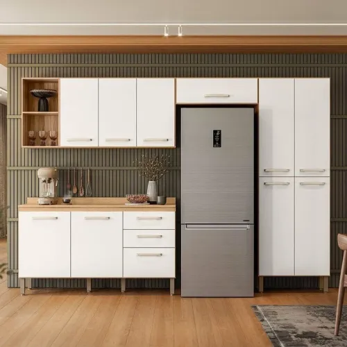 Conjunto de Armários de Cozinha Branco