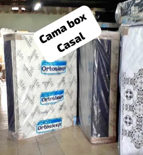Cama box casal (brinde) 