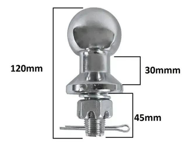 Bola Esfera Inox 304 Engate Reboque Puxador 50mm Aço Maciço