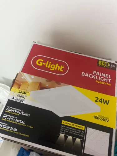 Luminária 24W sobrepor luz branca 6500k