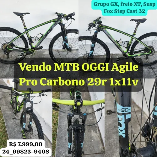 Bike MTB OGGI Agile Pro Carbon 29er Tam 17 Suspensão REBA