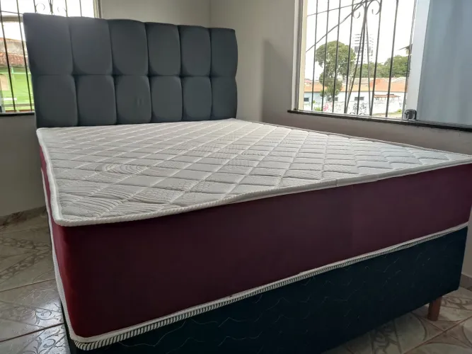 Cama Box casal com Cabeceira